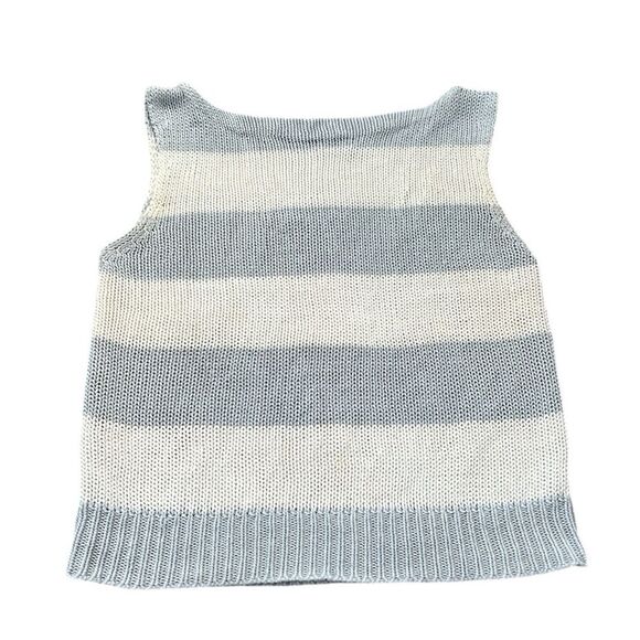 Vintage 90s Newport News Collection Sleeveless Y2K Striped Sweater Large - Picture 10 of 10